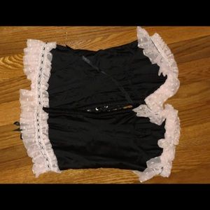 Victoria Secret Black satin Corset